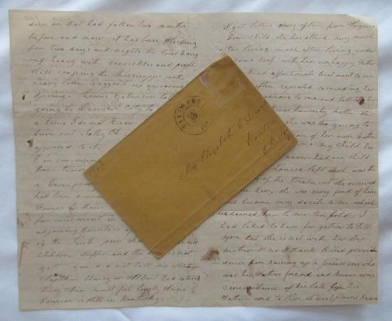 1862 Letter Sent to Canton, Ohio, Postmarked in Davenpot, Iowa 