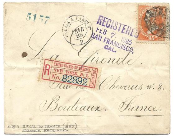 1885 San Francisco To Bordeaux, France