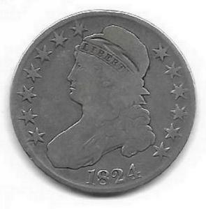 1824 Capped Bust Half Dollar