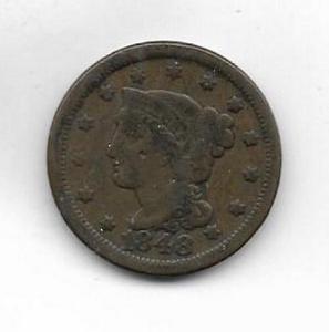 1848 Braided Hair Large Cent