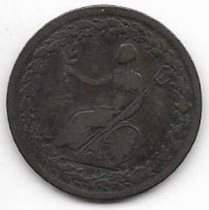 1814  Canada Queen Britannia Half Penny Token