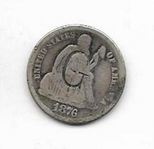 1876-S Dime