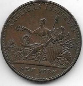 1833 Robinson Jones, New York, American Institute Token