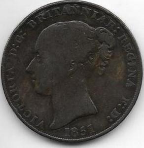 1851 Straits of Jersey Queen Victoria 1/13 Shilling