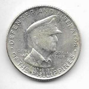 1947-S Phillipines Douglas MacArthur Commemorative 50 Centavos