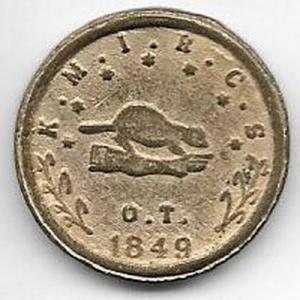 1849 Oregon Exchange Co., Native Gold Repro