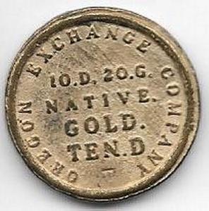 1849 Oregon Exchange Co., Native Gold Repro