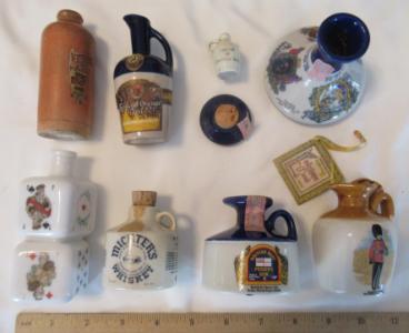 Miniature Ceramic Whishey Jug & Bottle Lot