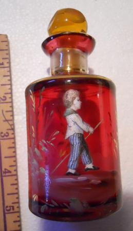 Mary Gregory Style Perfume or Cologne Bottle