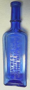 Hayne's & Co., Blue Bottle Extracts, Montour Falls, NY, 6 3/4 Inch