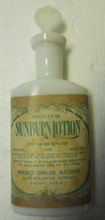 E. S. Reed's Apothecary, Atlantic City, NJ Sunburn Lotion