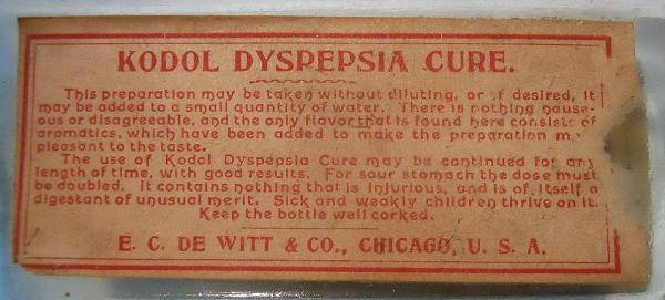 Kodol Dyspepsia Cure, E. C. DeWitt & Co., Chicago