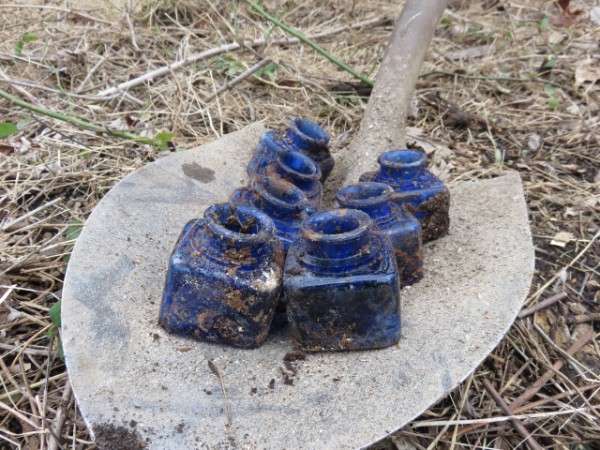 Square Cobalt Inkwells