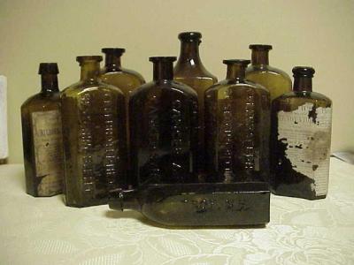 A Group of New England Medicine Bottles