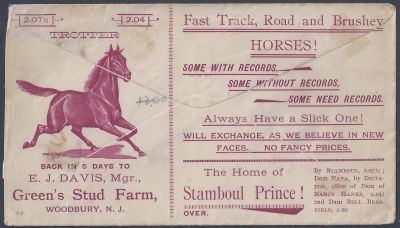 Woodbury, New Jersey,, Advertising Cover Reverse