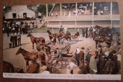 Monticello, NY Harness Racing Postcard