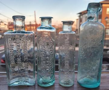 Group of Open Pontil Medicine Bottles