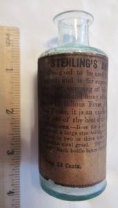 Sterling's Vegetable Tincture, Trenton, NJ OP 3 3/8 Inch