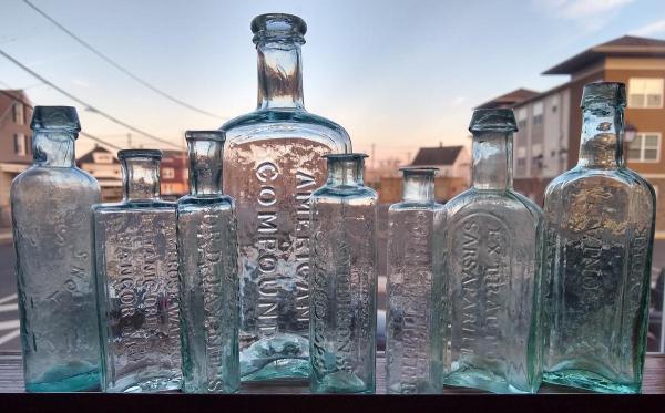 Group of Open Pontil Medicine Bottles