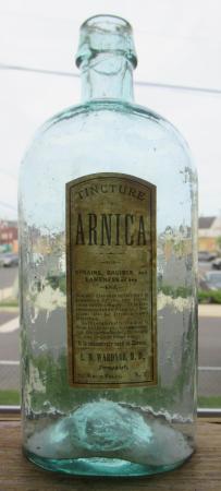 Tincture Of Arnica, L. M. Wardner, M.D., Druggist, St. Regis Falls, NY OP 7 5/8 Inch