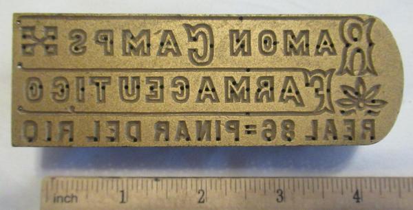 Iron Slug Plate for Ramon Camps, Farmaceutico, Real 86 = Pinar Del Rio