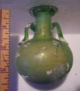 Ancient Bottle With Applied Handles, Origin Unknown