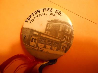 Topton Fire Company, Topton, PA, pinback button