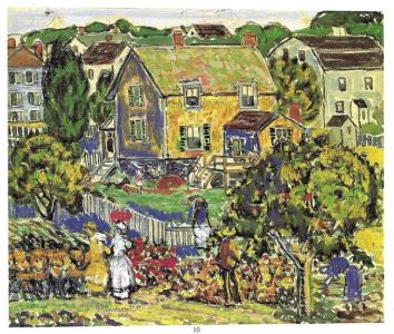 Maurice Prendergast, New England Village, c1916-19