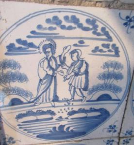 Delft Tile in Fireplace