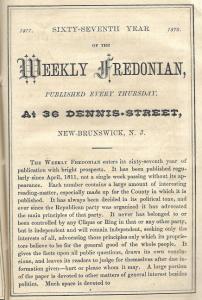 1878 Fredonian Weekly Family Almanac Intro