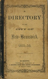 Cover of 1855 New Brunswick, NJ Directory