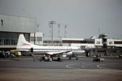 Slide of Allegheny Airlines Jet Airplane at Newark Airport 1966