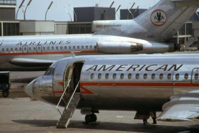 Slide of American Airlines Jet Airplane at Newark Airport 1967