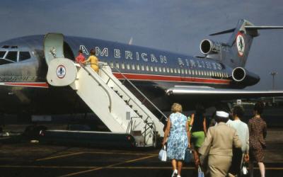 Slide of American Airlines Jet Airplane at Newark Airport 1967