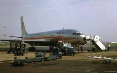 Slide of American Airlines Jet Airplane at Newark Airport 1967