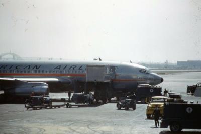 Slide of American Airlines Jet Airplane at Newark Airport March, 1966