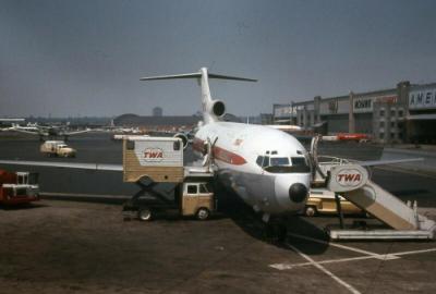 Slide of TWA Airlines Jet Airplane at Newark Airport 1966