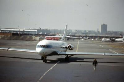 Slide of United Airlines Jet Airplane at Newark Airport 1966