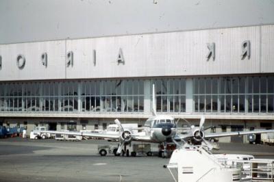 Slide of United Airlines Jet Airplane at Newark Airport 1966