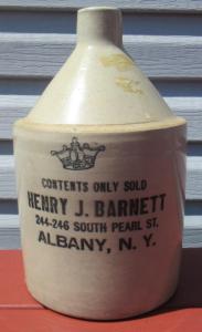 Henry J. Barnett, 244-246 South Pearl St., Albany, NY Gallon