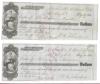 1851 & 1852 Coshocton, OH Bank Drafts