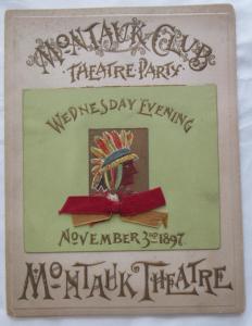 1897 Montauk Club, Brooklyn, NY, Theater Party Program