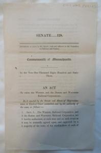 1863 Western, Boston & Worcester Rail Road Regulations