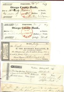 Pre Civil War New York Bank Drafts