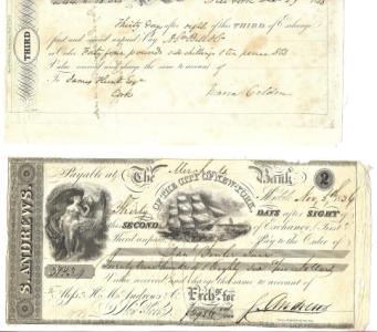 1836 New York City Bank Drafts