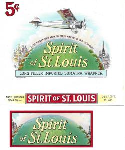 Spritit of Saint Louis, Cigar Box Labels