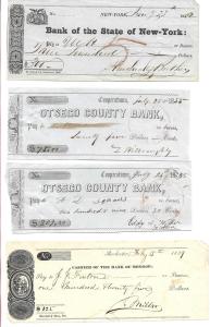 1839 - 1855 New Yosk State Bank Drafts