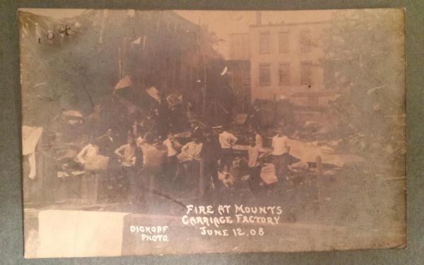 Fire At Mount's Carriage Factory, June 12, 1908, Red Bank, NJ