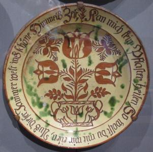 Pennsylvania German Redware Dish