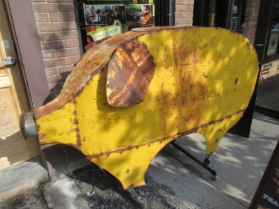 Sheet Metal Pig on Broadway